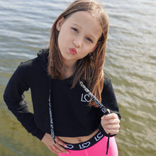 Load image into Gallery viewer, LOZZILOVE CROPPED HOODIE - Black