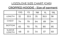 Load image into Gallery viewer, LOZZILOVE CROPPED HOODIE - Black