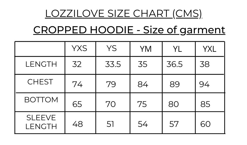 Lozzilove Cropped Hoodie - Black